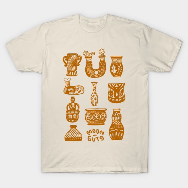 Doodle Vases T-Shirt by Moonguts